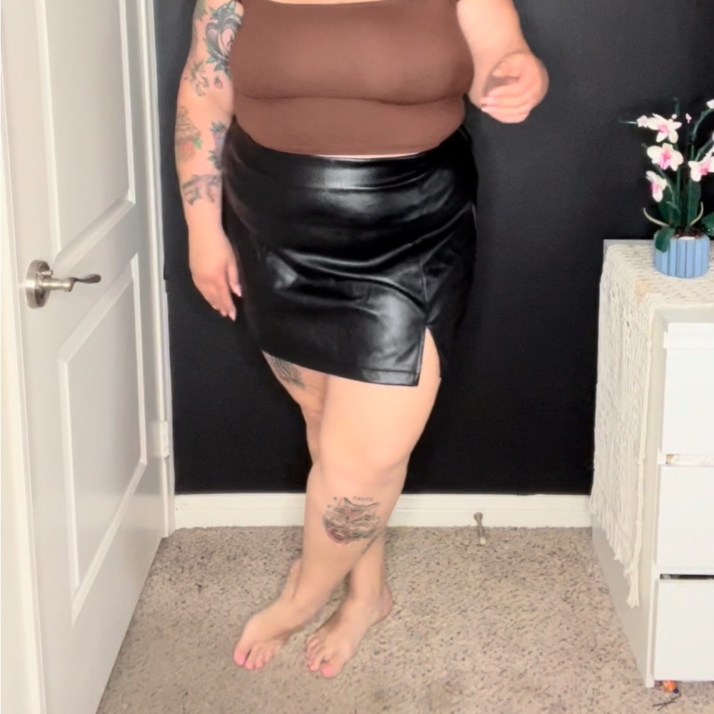 Pleather skirt
